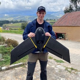 Costa Rica flying labs team member with the ebee