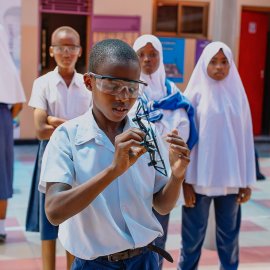 Tanzania Web Drone training at a local STEM Park