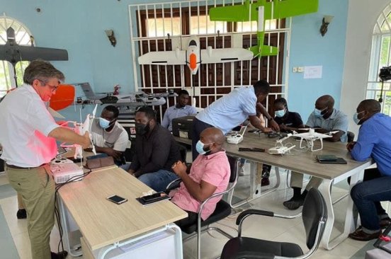 Class Session on Identifying drone parts Ghana Flying Labs