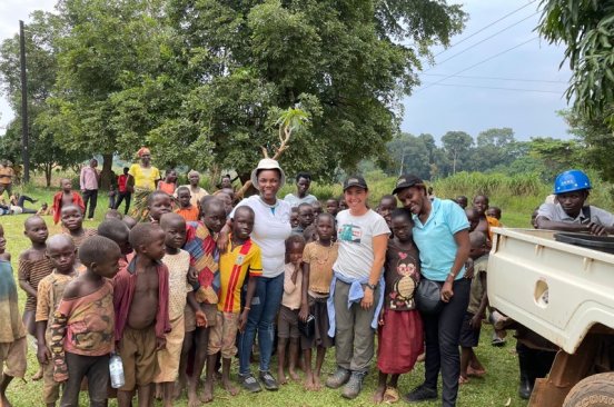 Just loving on the village community that were intrigued by the flying drone Uganda Flying Labs