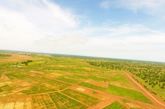 A drone shot of Soum Irrigation Scheme