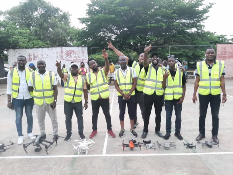 Benin's first World Drone Day festival ended with a family photo