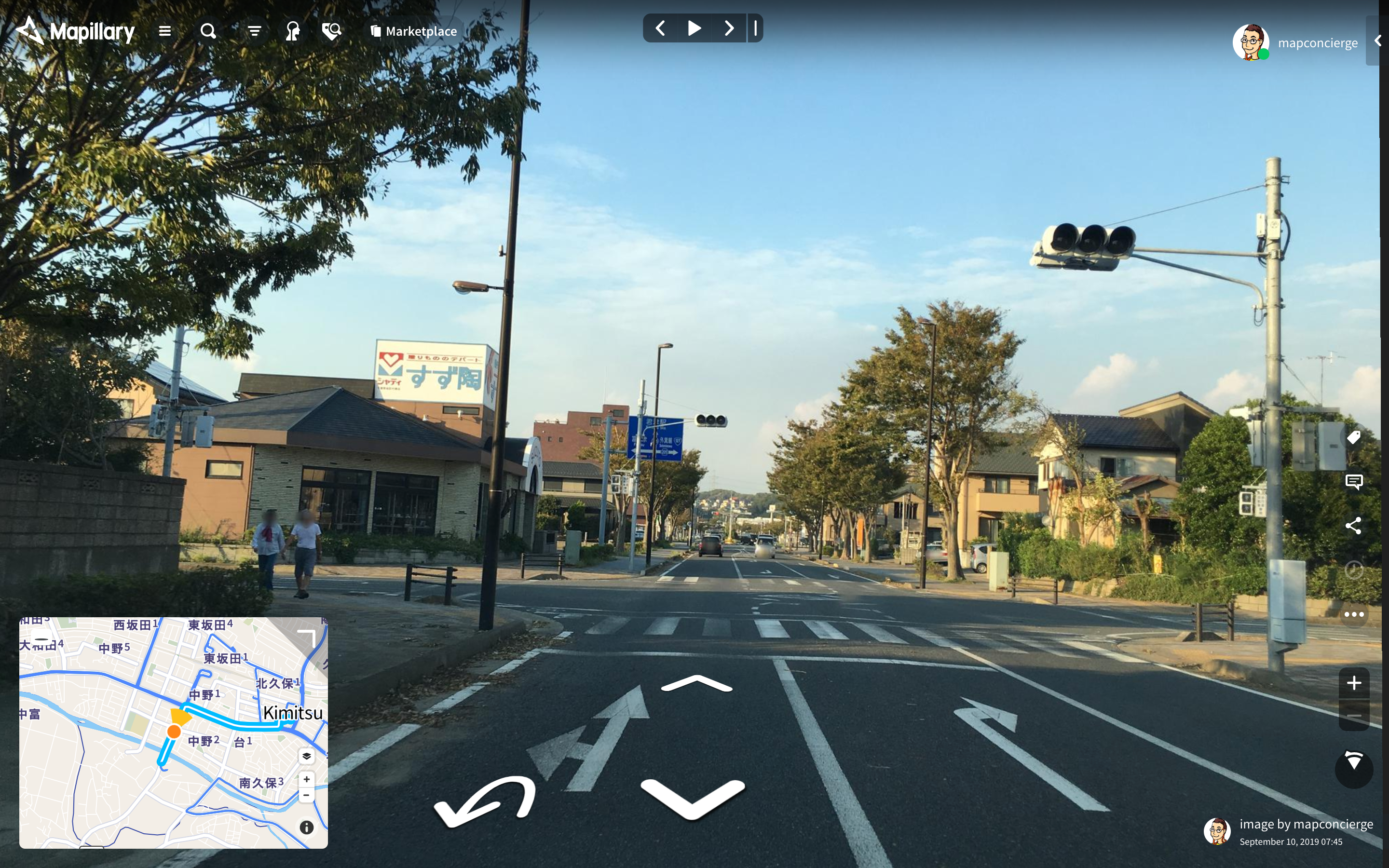 Japan street view, image by MapConcierge